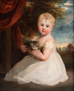 Portrait of Miss Home with a Kitten by John Hoppner