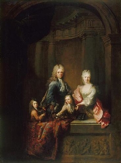 Portrait of the Maupertuis family by Robert Tournières