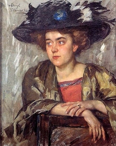 Portrait of Thérèse Ansingh (artist name "Sorella") by Thérèse Schwartze