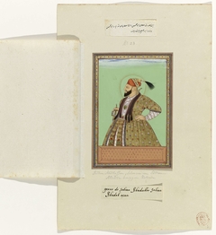 Portret van Sultan Abul Hasan, de schoonzoon van Sultan Abdullah; de vader van Abul Hasan is de schoonzoon geweest van Ibrahim Padshah by Unknown Artist