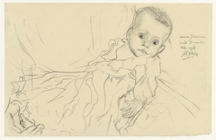 Portret van vijf maanden oude baby Annie Jurriaanse by Jan Toorop