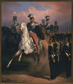 Prince Józef Poniatowski before the front of grenadiers by January Suchodolski