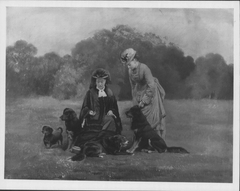 Queen Victoria with Princess Beatrice and a Group of Dogs by Charles Burton Barber