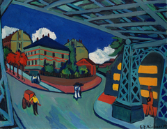 Railway Bridge on Löbtauer Strasse in Dresden by Ernst Ludwig Kirchner