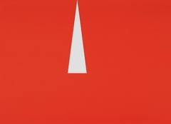 Red with White Triangle by Carmen Herrera