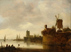 River Landscape with a Mill by Jan van Goyen