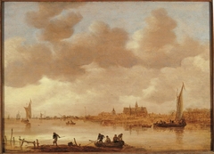 River landscape with a town beyond by Jan van Goyen