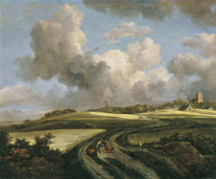 Road through Grainfields near the Zuider Zee by Jacob van Ruisdael