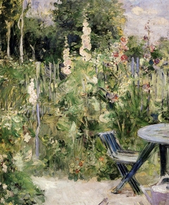 Roses trémières by Berthe Morisot