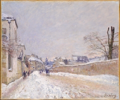 Rue Eugène Moussoir at Moret: Winter by Alfred Sisley