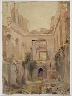 Ruines du château de Saint-Cloud : le vestibule by Edmond Allouard