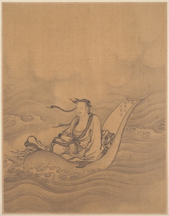 Sage Floating on Lotus Leaf by anonymous painter