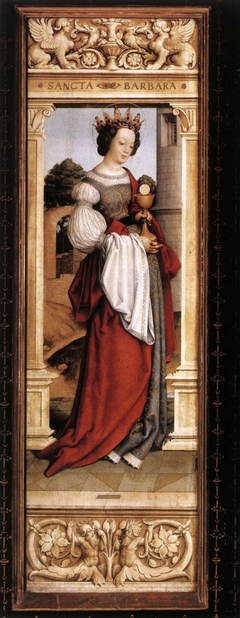 Saint Barbara (recto); Angel of the Annunciation (verso) by Hans Holbein the Elder