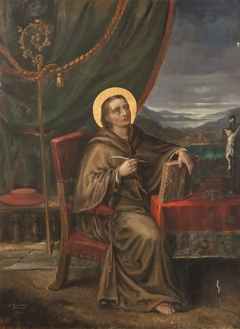 Saint Bonaventure inspired to write by Rebecca Dulcibella Orpen