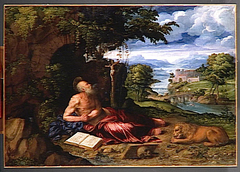 Saint Jerome Praying in the Desert by Battista Dossi