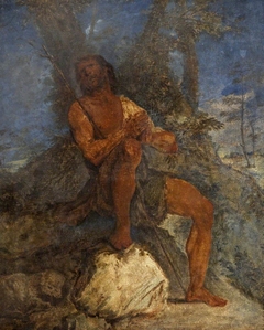 Saint John the Baptist praying in the Wilderness by Italian School