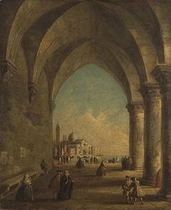 San Giorgio Maggiore Seen through the Arches of the Doge's Palace by Francesco Guardi