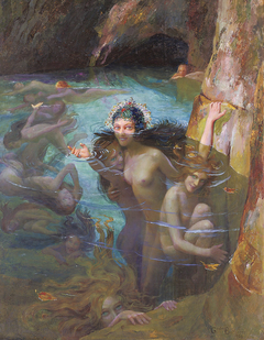 Sea Nymphs at a Grotto by Gaston Bussière