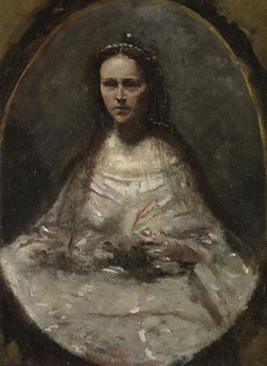 Sketch of a Woman in Bridal Dress by Jean-Baptiste-Camille Corot