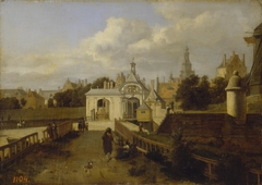 St Antony Gates in Amsterdam by Jan van der Heyden