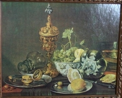 Still life with Akelei cup and tazza by Jan van Buken