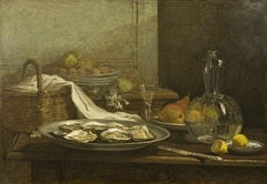 Still Life with Oysters by Eugène Louis Boudin