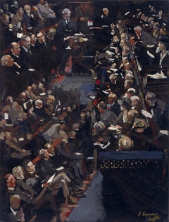 Study for 'The House of Commons - Ramsay Macdonald addressing the House' by John Lavery