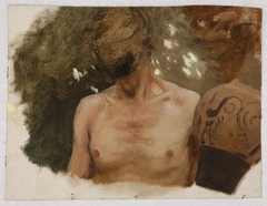 Study of the Bust of a Naked Youth with a Vase – Sketch to the Painting "Vase-Seller" by Henryk Siemiradzki