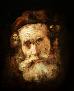 Study of the head of a bearded old man by Rembrandt