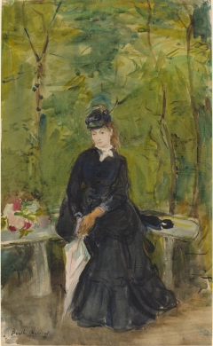 The Artist's Sister Edma Seated in a Park by Berthe Morisot