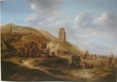 The Beach at Zandvoort by Nicolaes Molenaer