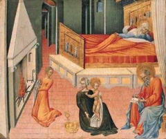 The Birth of Saint John the Baptist: Predella Panel by Giovanni di Paolo