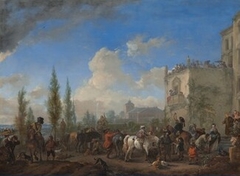 The Departure for the Hunt by Philips Wouwerman