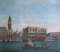 The Doge's Palace and Piazzetta San Marco, Venice (imitator of Canaletto) by Anonymous