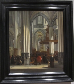 The Interior of the Nieuwe Kerk, Amsterdam, with a Sermon in Progress by Emanuel de Witte