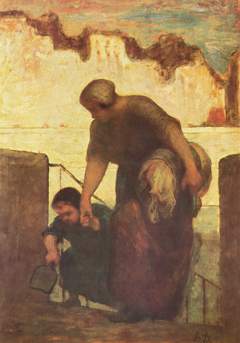 The Laundress by Honoré Daumier