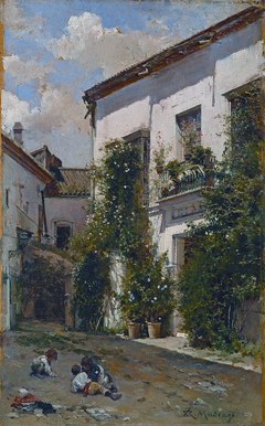 The San Miguel courtyard in Seville by Raimundo de Madrazo y Garreta