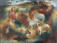 The Shepherdess by Charles Walch