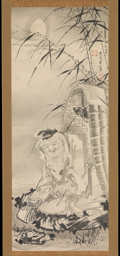 Tōkaibō with a Fishing Basket by Soga Shōhaku