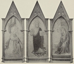 Triptych (Annunication angel, Christ, Virgin Mary) by Agnolo Gaddi