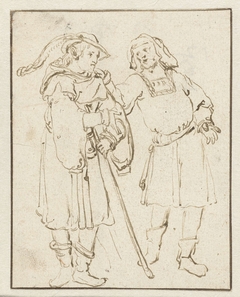 Twee mannen in 16de-eeuwse dracht by Unknown Artist