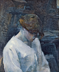 La Rousse in a White Blouse by Henri de Toulouse-Lautrec