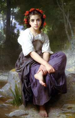 At the Edge of the Brook by William-Adolphe Bouguereau