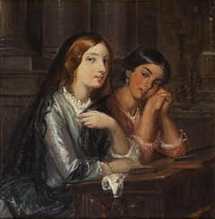 Venetian women in a church by Wilhelm Marstrand