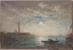 Venise et le Campanile au clair de lune by Félix Ziem