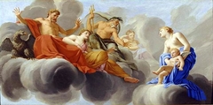 Vénus présente l'amour à Jupiter by Eustache Le Sueur