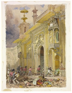 View of the Kaiser Bagh in Lucknow by William Simpson