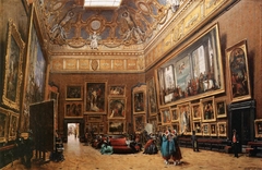 View of the Salon Carré in the Louvre by Giuseppe Castiglione