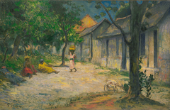 Village in Martinique (Femmes et Chevre dans le village) by Charles Laval