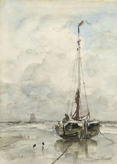 Visserspink aan het strand by Jacob Maris